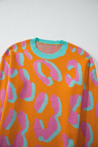 Damestrui Met Colorblock Luipaardprint En Ronde Hals – Liora