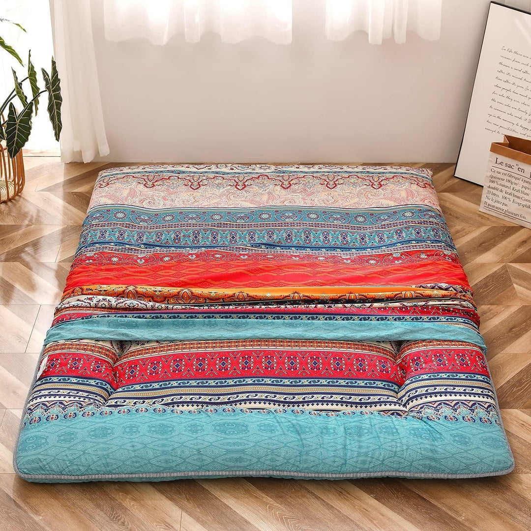 Vouwbare Japanse Futon Vloermatras met Geheugenschuimondersteuning – Arivon