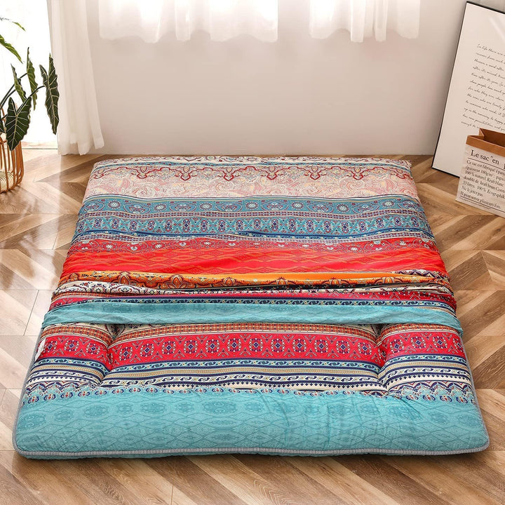 Vouwbare Japanse Futon Vloermatras met Geheugenschuimondersteuning – Arivon