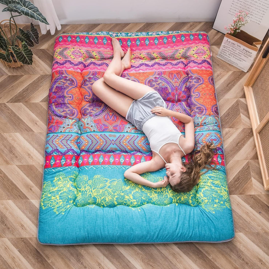 Vouwbare Japanse Futon Vloermatras met Geheugenschuimondersteuning – Arivon