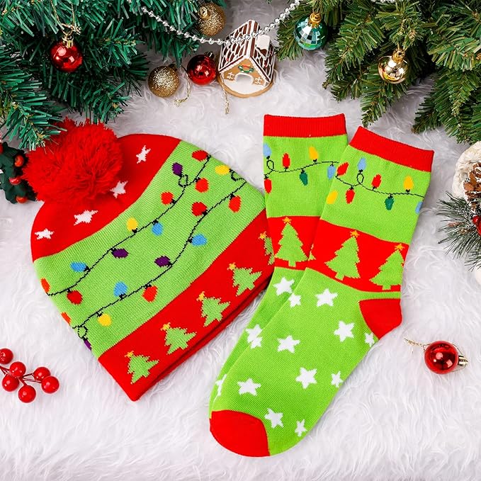 Christmas LED Beanie & Socks Set - GlowWear