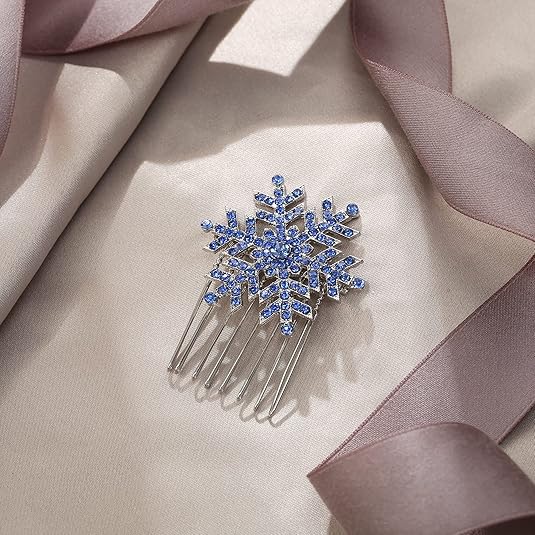 Winter Crystal Snowflake Hairpin - SnowGleam
