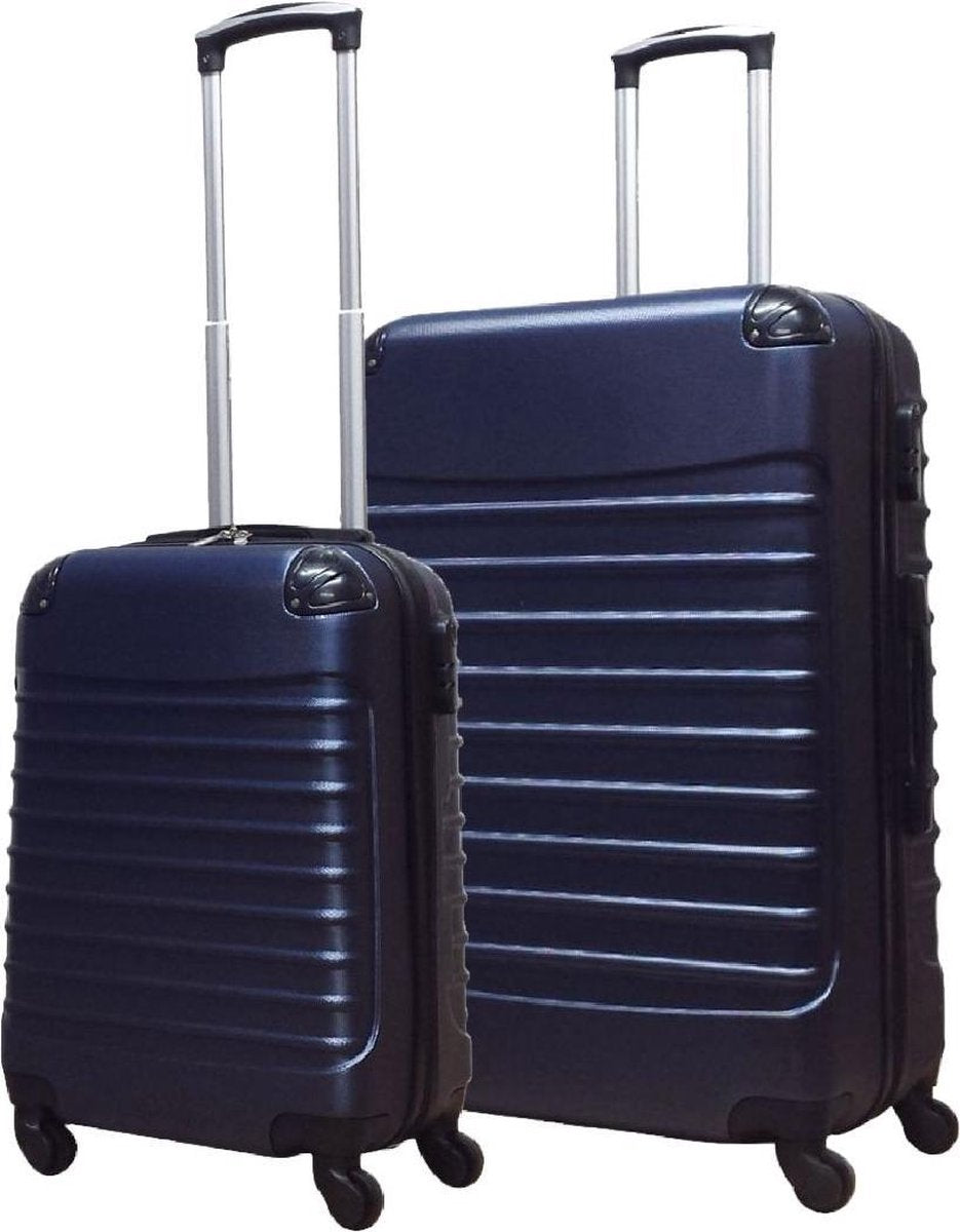 2-Delige Donkerblauwe Hardcase Kofferset – Monaco