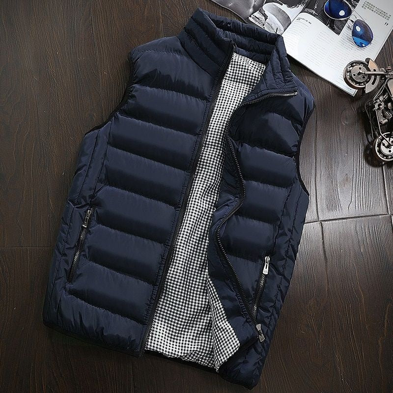 Waterafstotende & Gevoerde Heren Bodywarmer met Staande Kraag - Henrik