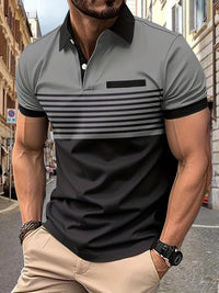 Striped Men's Summer Polo – Damian