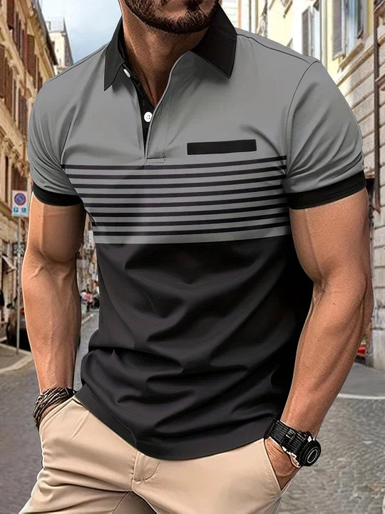 Striped Men's Summer Polo – Damian