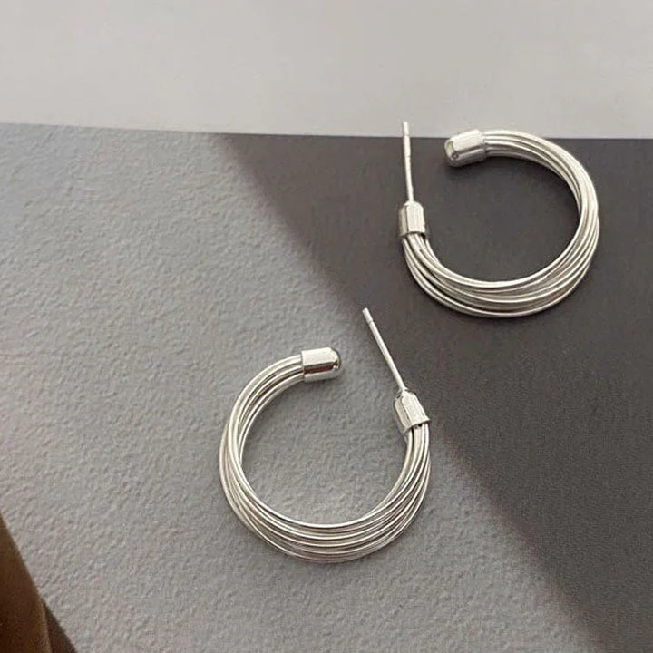 Layered Line Hoops - Amelie