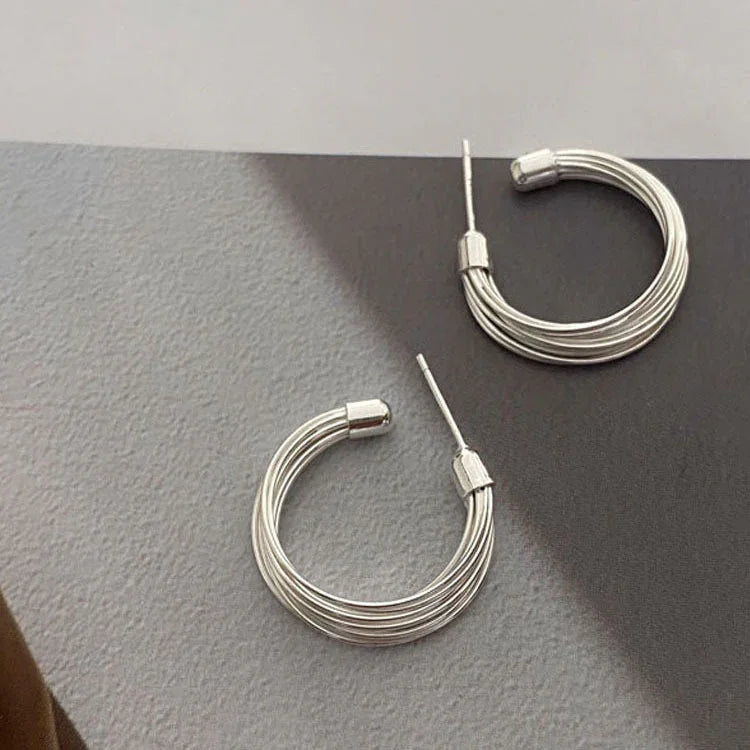 Layered Line Hoops - Amelie