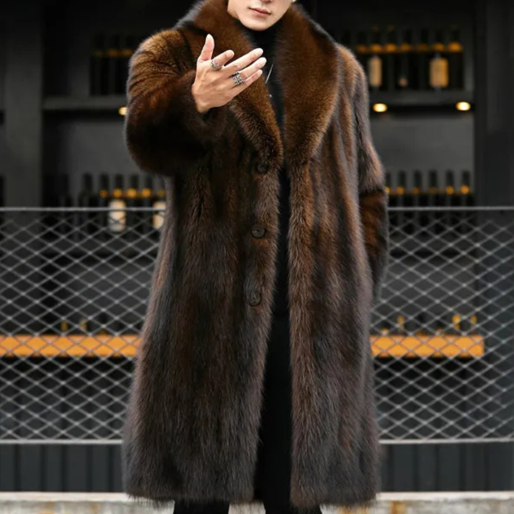 Timeless Men's Coat with Faux Fur - Jules