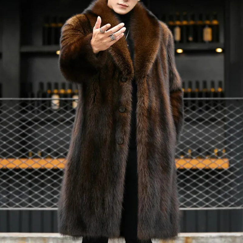 Timeless Men's Coat with Faux Fur - Jules