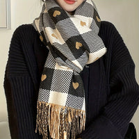 Plaid Women's Polyester Scarf for Autumn & Winter – Aurelie