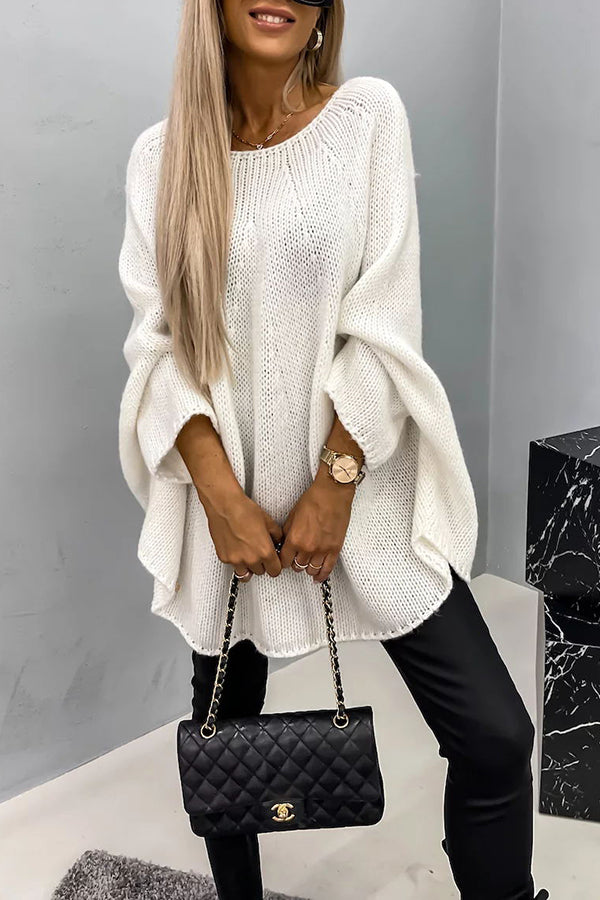 Stylowy damski sweter z okrągłym dekoltem - Isabelle