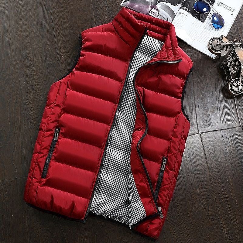 Waterafstotende & Gevoerde Heren Bodywarmer met Staande Kraag - Henrik