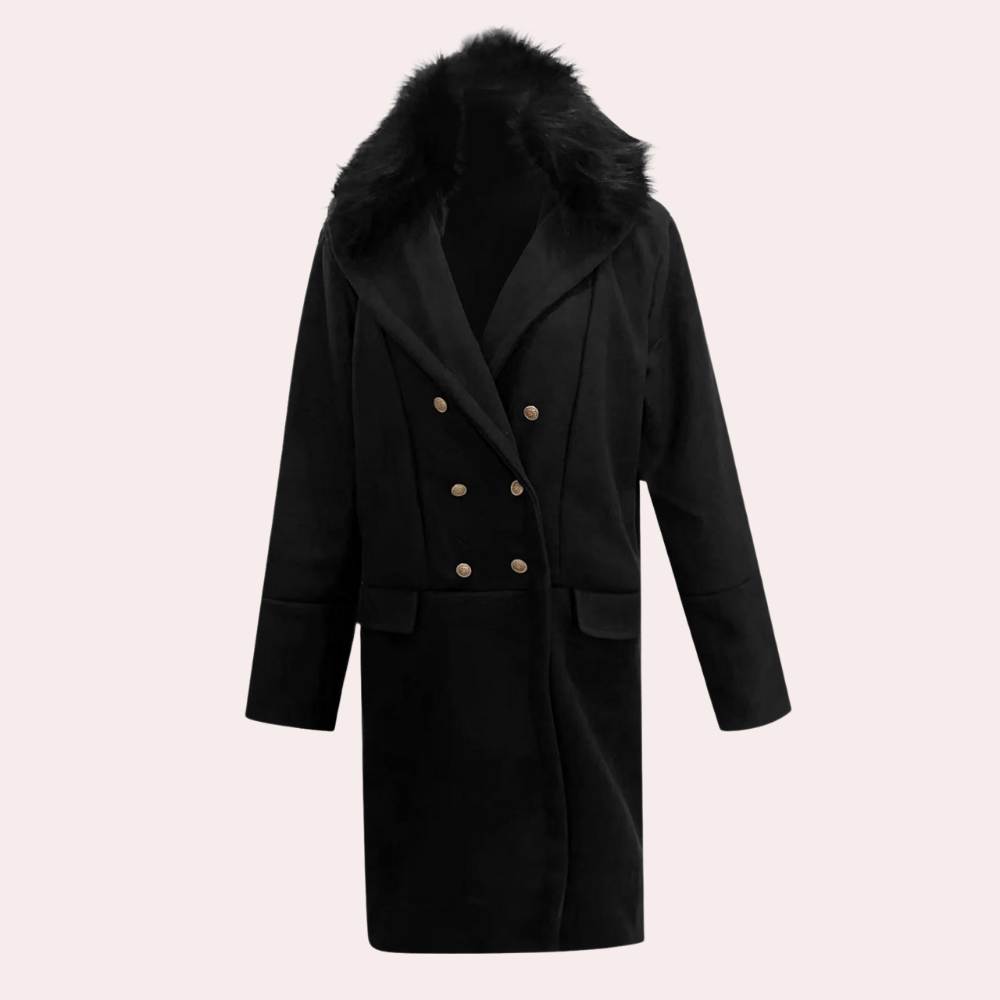Stylish Warm Black Winter Coat for Men - Vincenzo