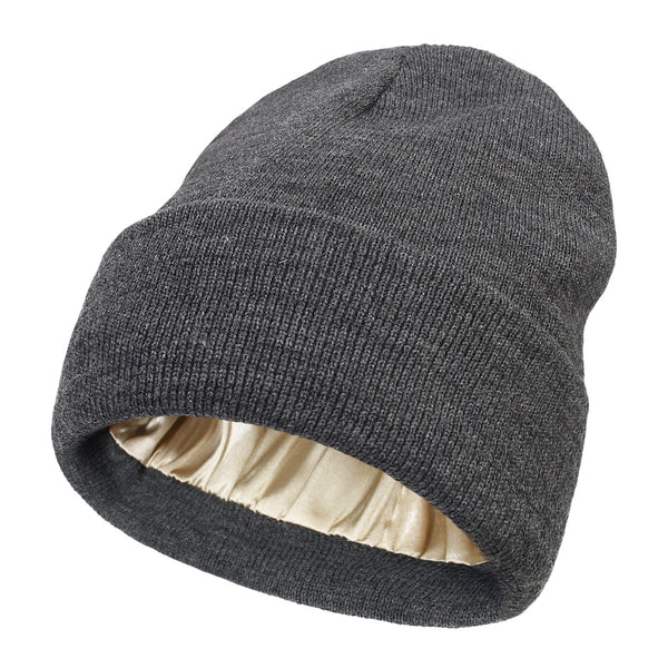 Winter Beanie with Silk Lining - Noor