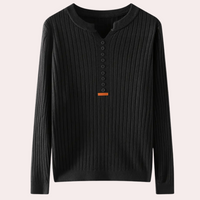 Sweter z dekoltem w serek z detalami na guziki dla kobiet - Marit