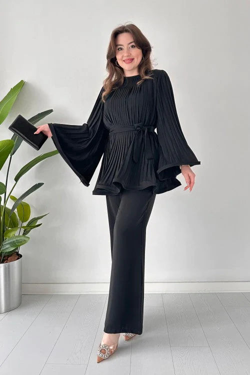Dames Geplooide Kledingset – Selene