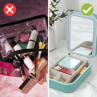 Compact Lighted Makeup Organizer for On the Go - Liora