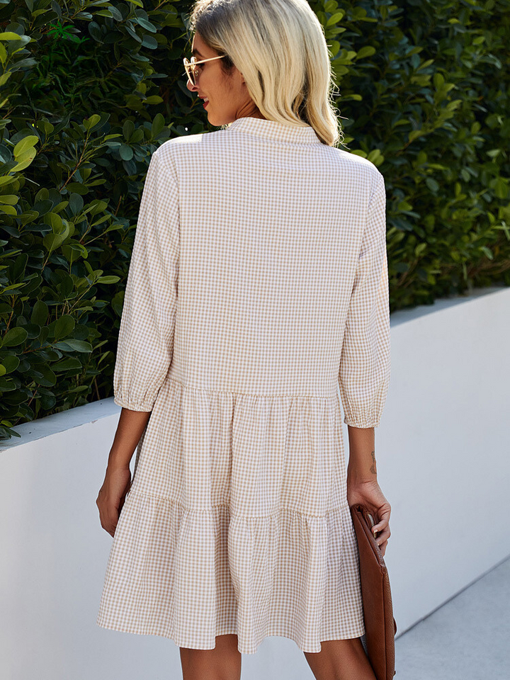 Sammy Jackson™ Esmie Jurk | Geruit & Stijlvol