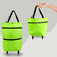 2-in-1 Convertible Shopping Bag with Wheels - CarryFlex