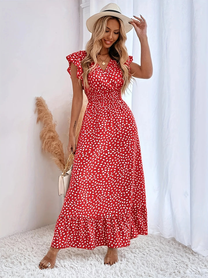 Sukienka Flora Print Ruches | Stylowa i Modna