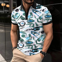 Sammy Jackson™ Boris Polo w Dużym Rozmiarze | W Paski i Stylowy