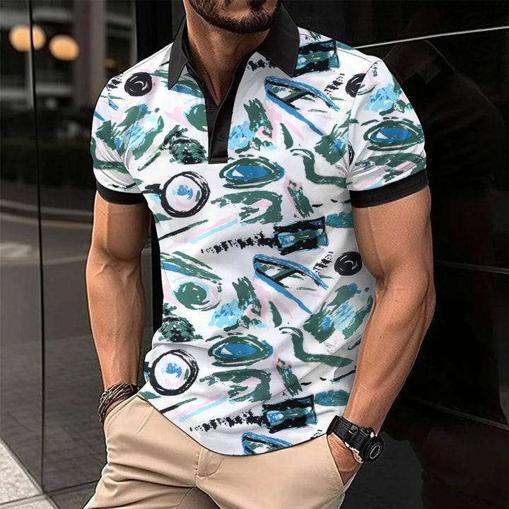 Sammy Jackson™ Boris Polo w Dużym Rozmiarze | W Paski i Stylowy