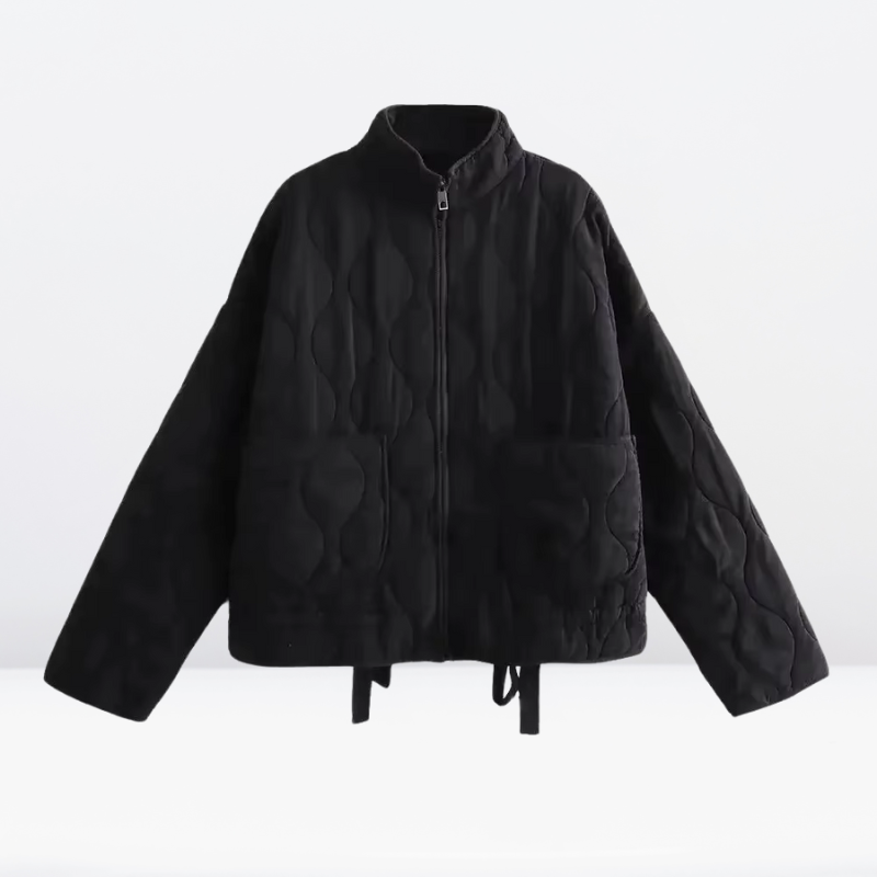 Padded Women's Jacket with Drawstring and Zipper – Lorena
