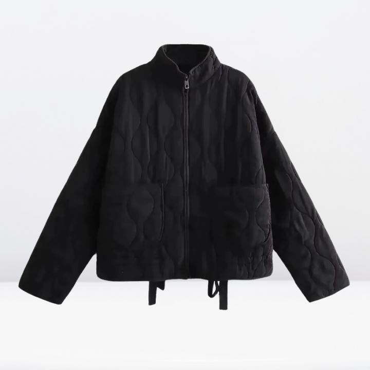 Padded Women's Jacket with Drawstring and Zipper – Lorena
