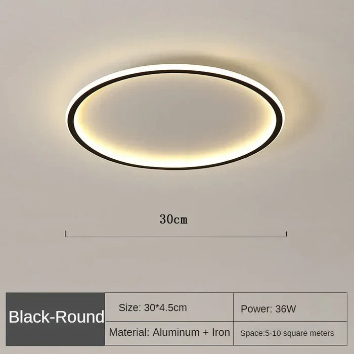 Scandinavian Round Ceiling Lamp - AuroraSphere