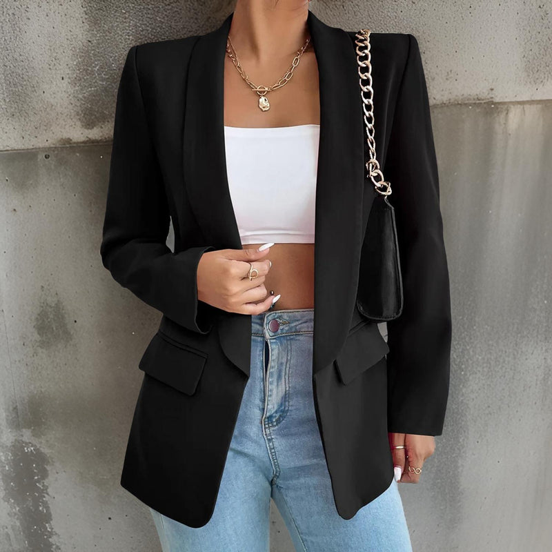 Stijlvolle Damesblazer van Polyester-Katoen - SophieBlaze