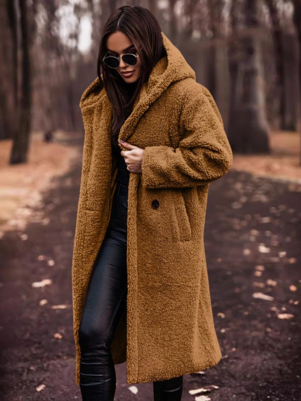 Women's trench coat with belt & double button closure – Clara
