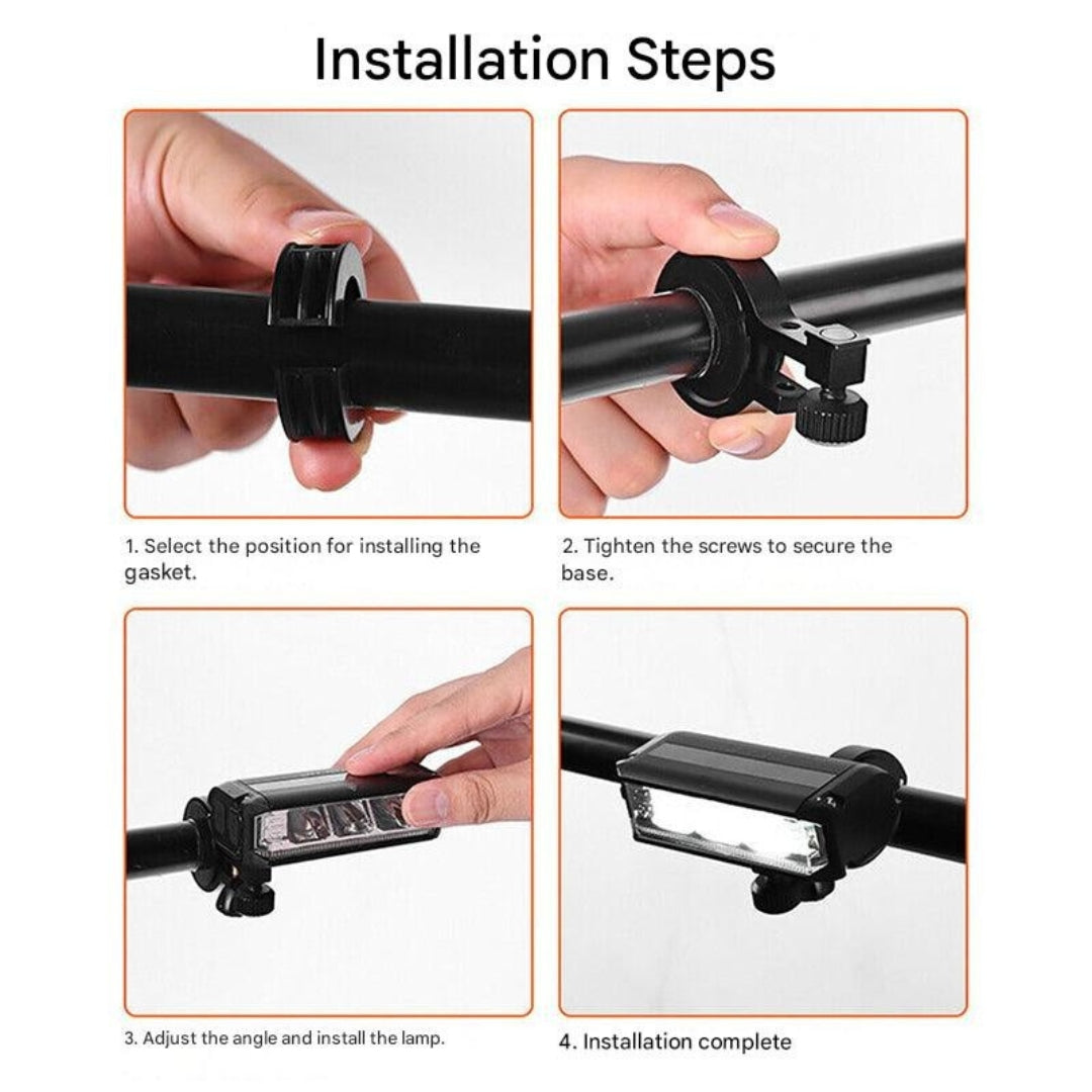 Luz para bicicleta superbrillante de 180° con batería integrada – Luminor