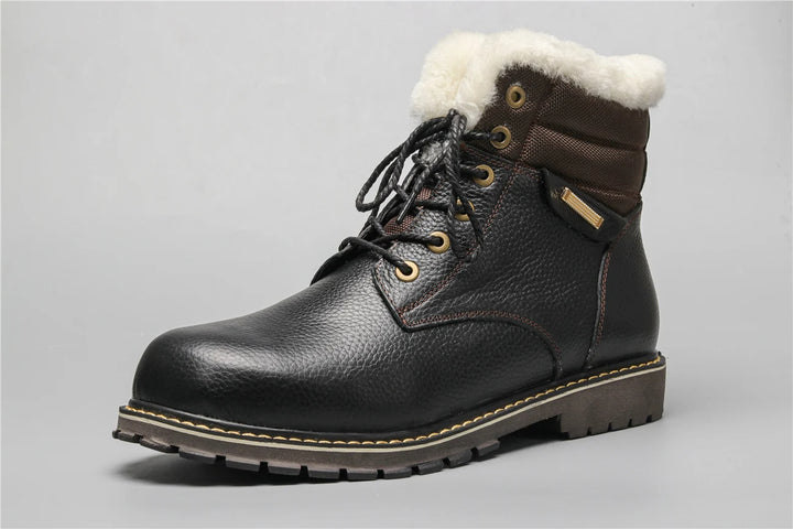 Sammy Jackson™ Leren Winterlaarzen | Met heerlijk warme wollen voering