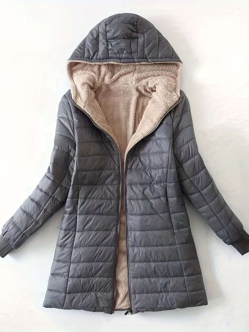 Fleece Gevoerde Damesjas met Ritssluiting - Eliza