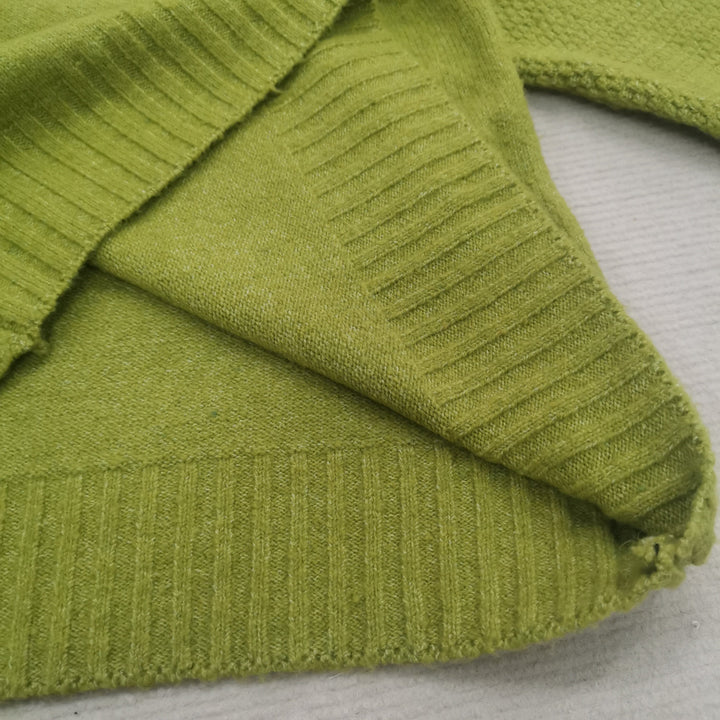 Grasgroene Oversized Gebreide Damescoltrui - Nora