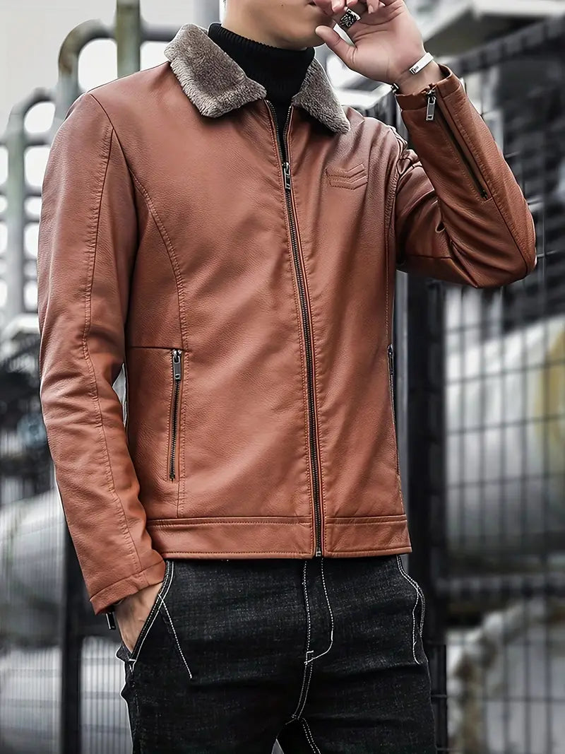Leren Herenjack met Thermovoering - Dario