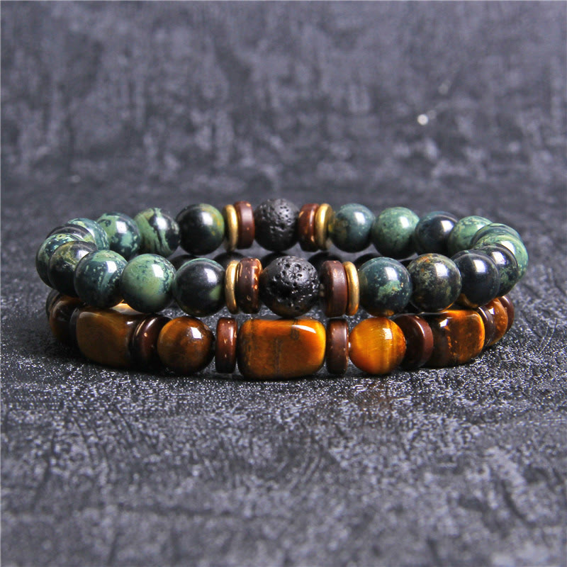 African Turquoise & Tiger's Eye Bracelet - Naya