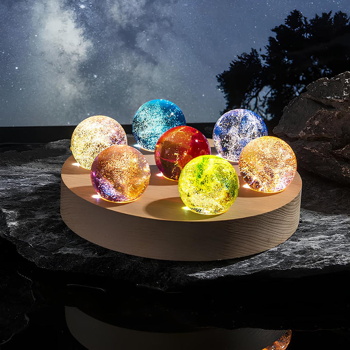 Luminous Cosmic Crystals - AstroGlow Orbs