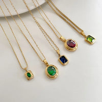 Vintage Gemstone Necklace - Celeste