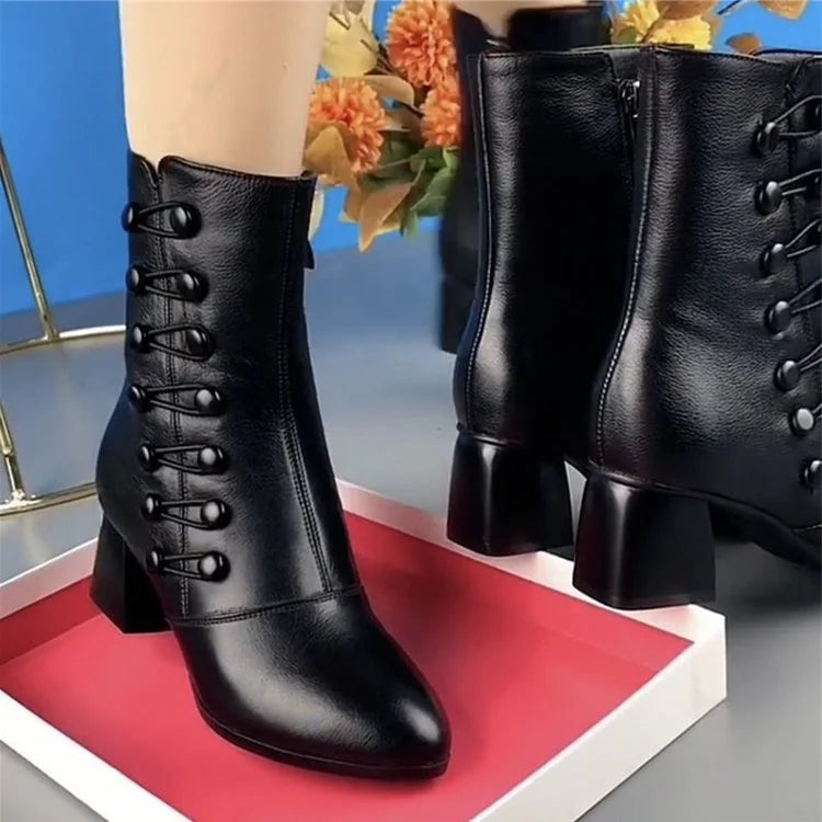 Stylish Ankle Boots with Heels - Isabella