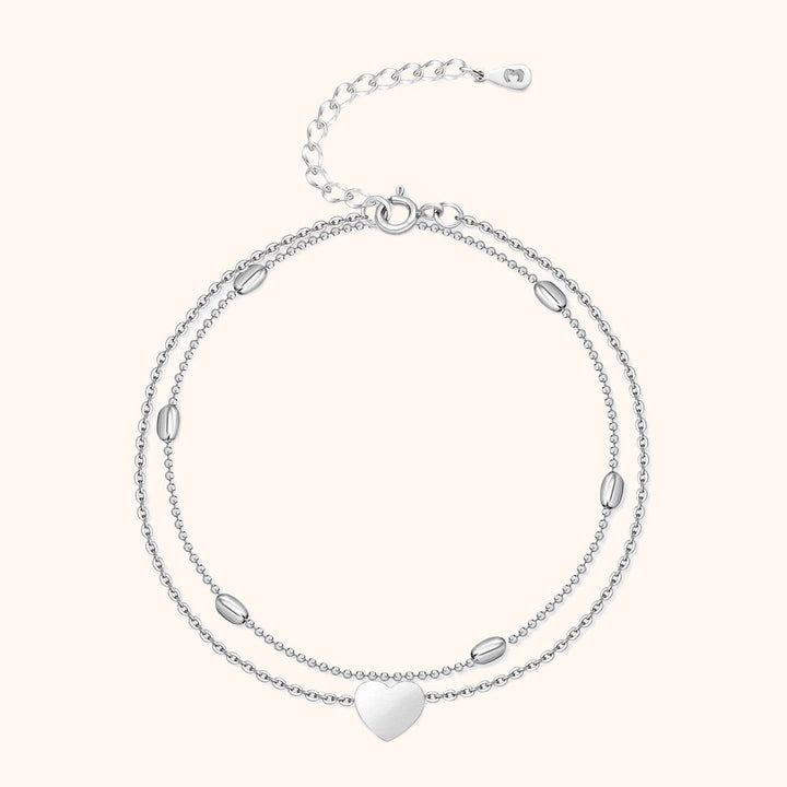 Stylish Heart Anklet - Fiora