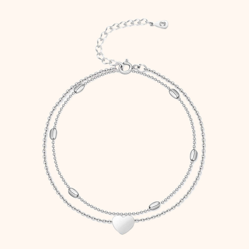 Stylish Heart Anklet - Fiora