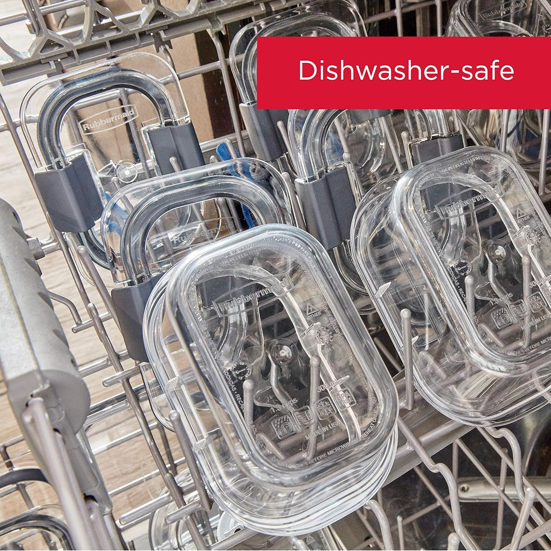 4-częściowy zestaw szczelnych pojemników na żywność bez BPA z pokrywkami zapobiegającymi wyciekaniu