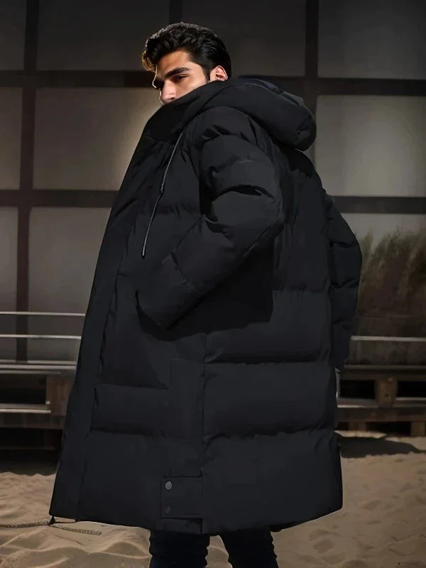 Warm Quilted Long Coat – Milan