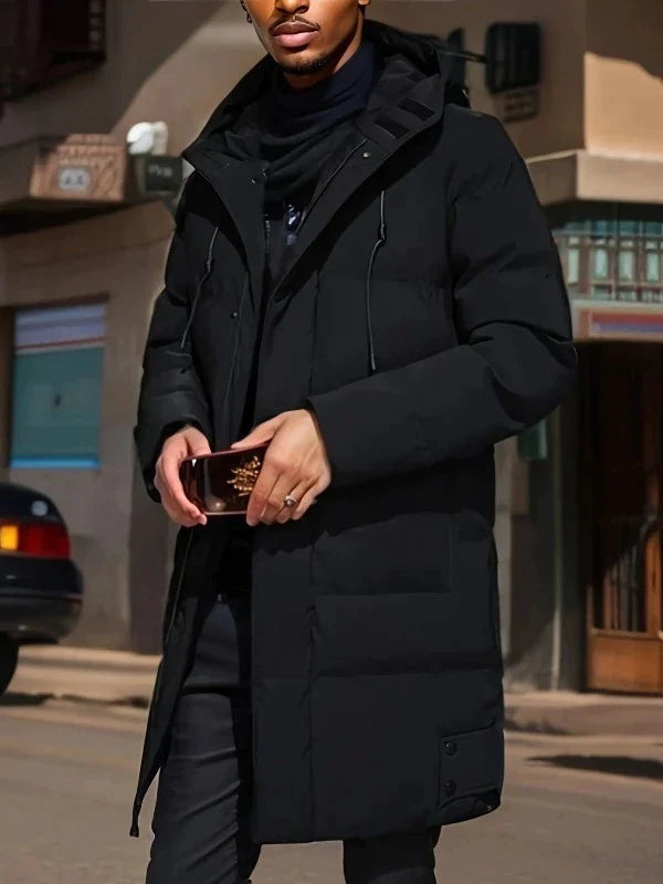 Warm Quilted Long Coat – Milan