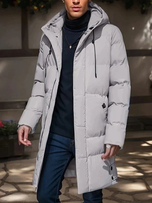 Warm Quilted Long Coat – Milan