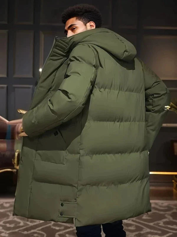 Warm Quilted Long Coat – Milan