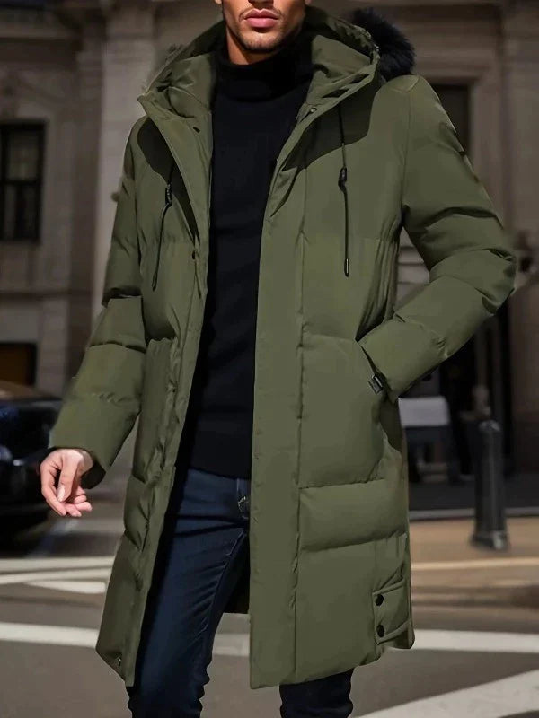 Warm Quilted Long Coat – Milan