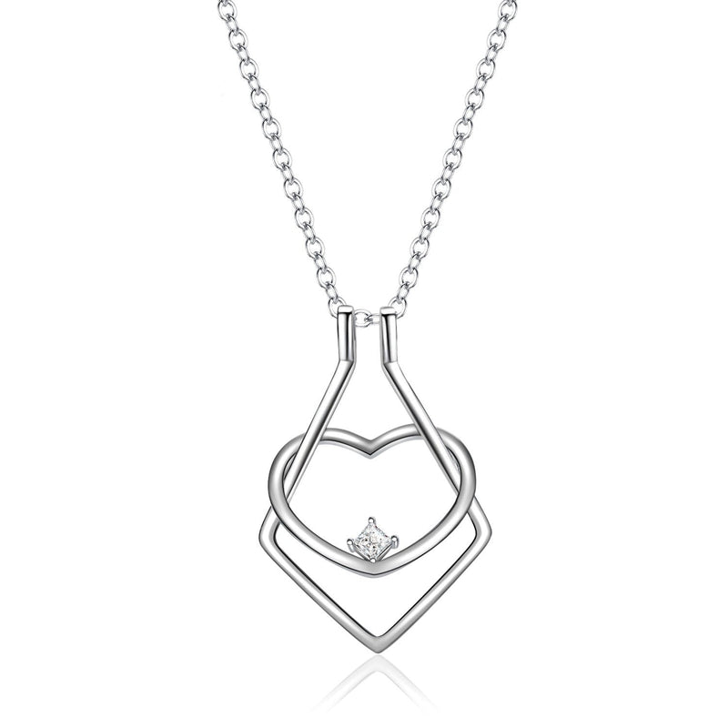 Ring Holder Heart Necklace - Amelina